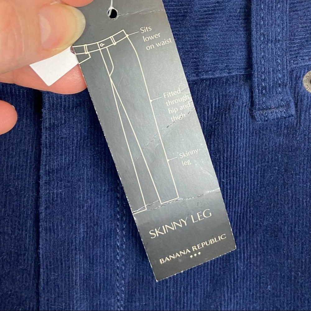 NWT Banana Republic Skinny Leg Corduroy Pants 32/14 Navy - Picture 9 of 11